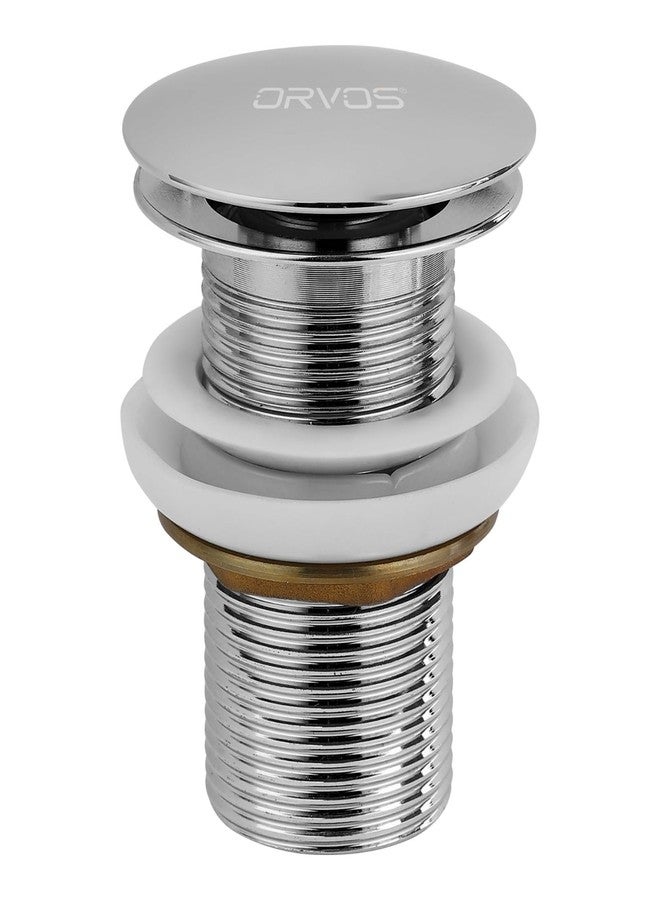 Orvos Pop-Up Style Waste Coupling, Pure Brass, Chrome Color, 3 Inches, for Sinks and Wash Basins - Image 5